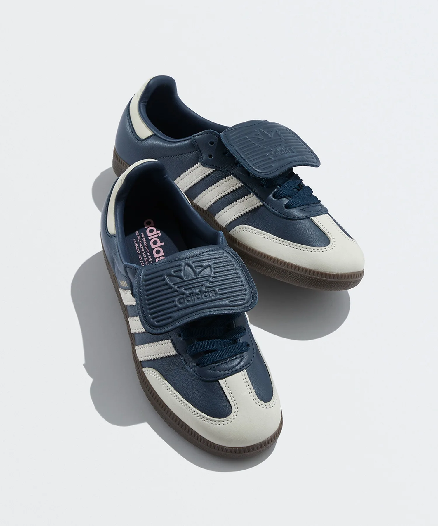 Унисекс кроссовки adidas Samba LT с замшей тёмно-синие — фото 2