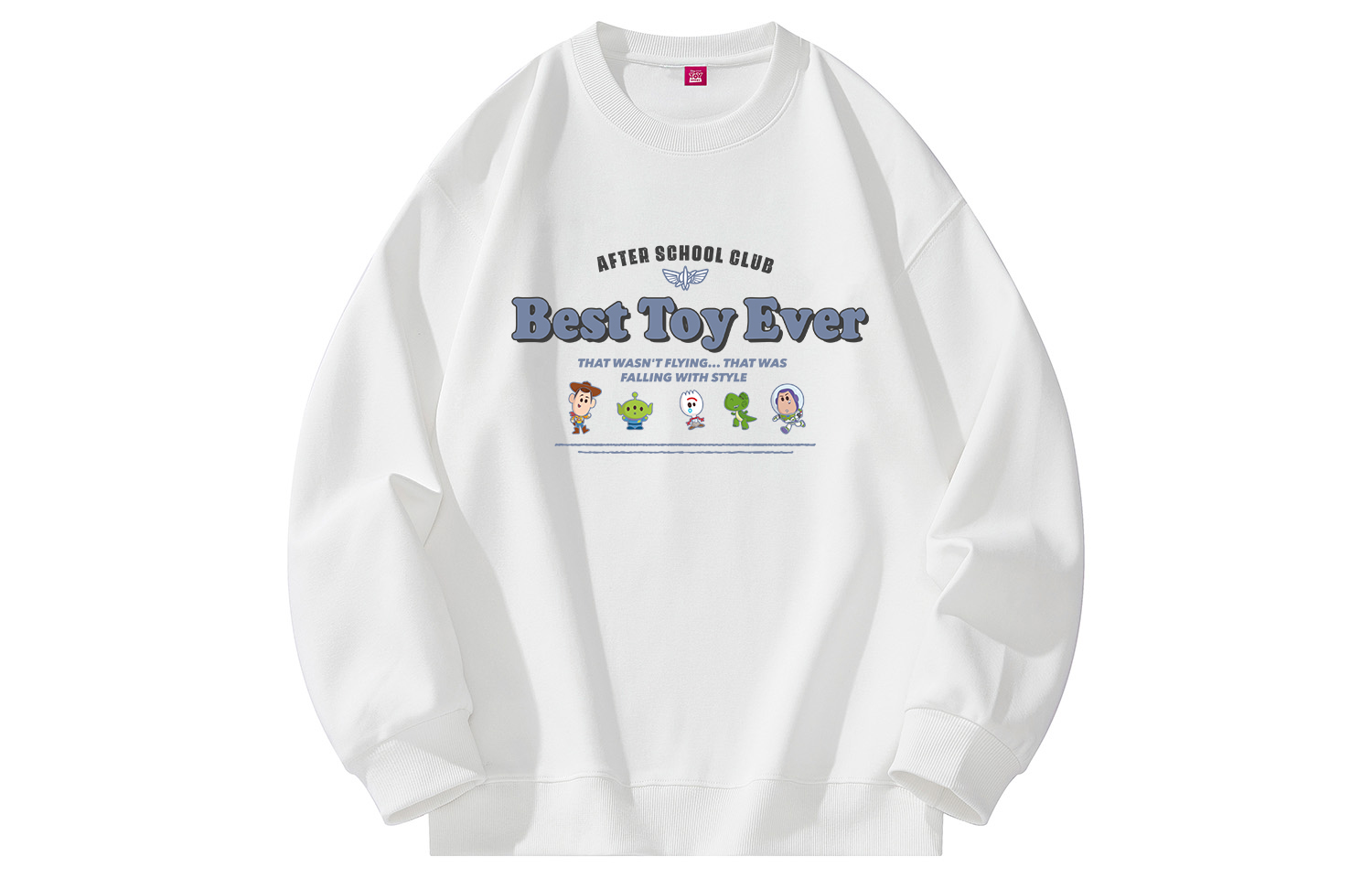 

Свитшоты Unisex Crew Neck Moderate Heavyweight Disney, белый fleece-lined