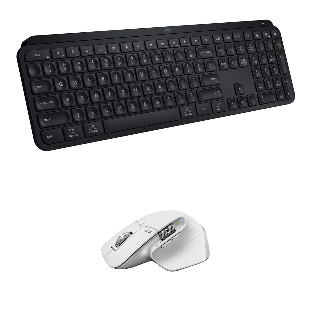 

Комплект из беспроводной клавиатуры Logitech MX Keys S и мыши MX Master 3S (черный/бледно-серый)