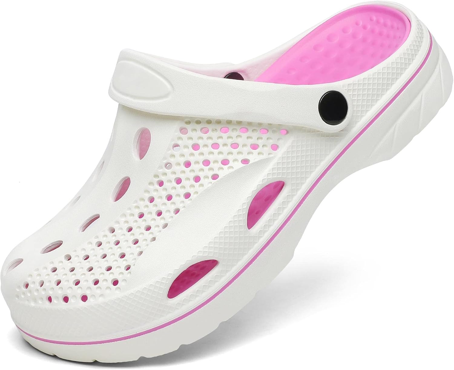 

Мужские и женские сабо SOSOWHLTE с поддержкой свода стопы, садовые туфли, и пляжные шлепанцы с съемной стелькой, белый/красный/розовый