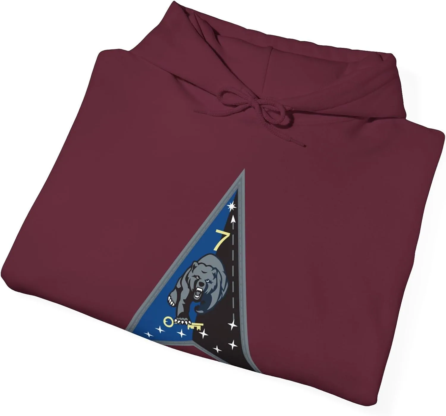Толстовка Space Delta 7 (Космические силы США) GENERIC, бордовый — фото 4