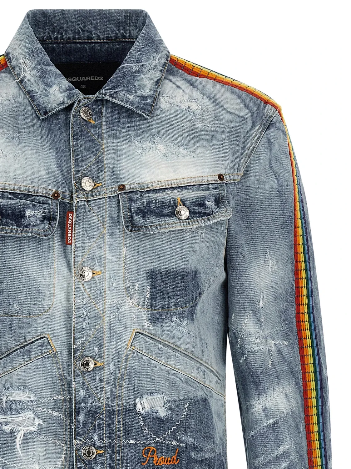 Джинсовая куртка "La Jean" DSQUARED2, синий — фото 3