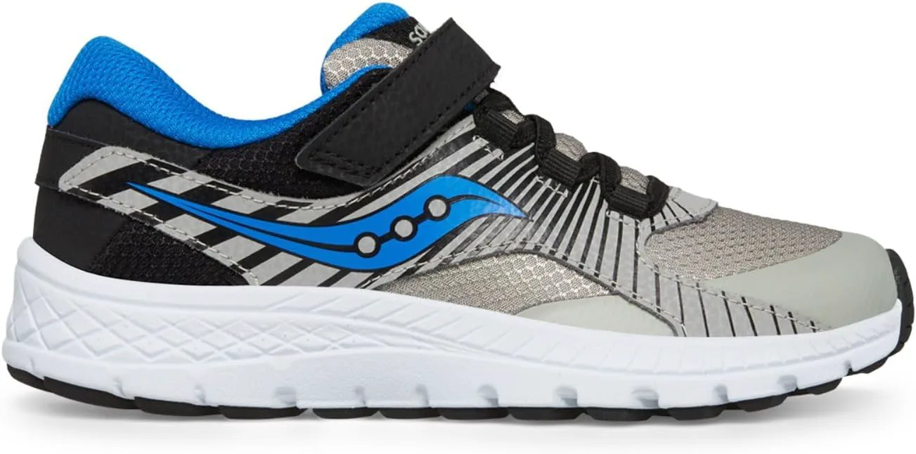 Кроссовки Saucony Unisex-Child Velocer a/C (маленький/большой ребенок), серый/черный/синий — фото 3