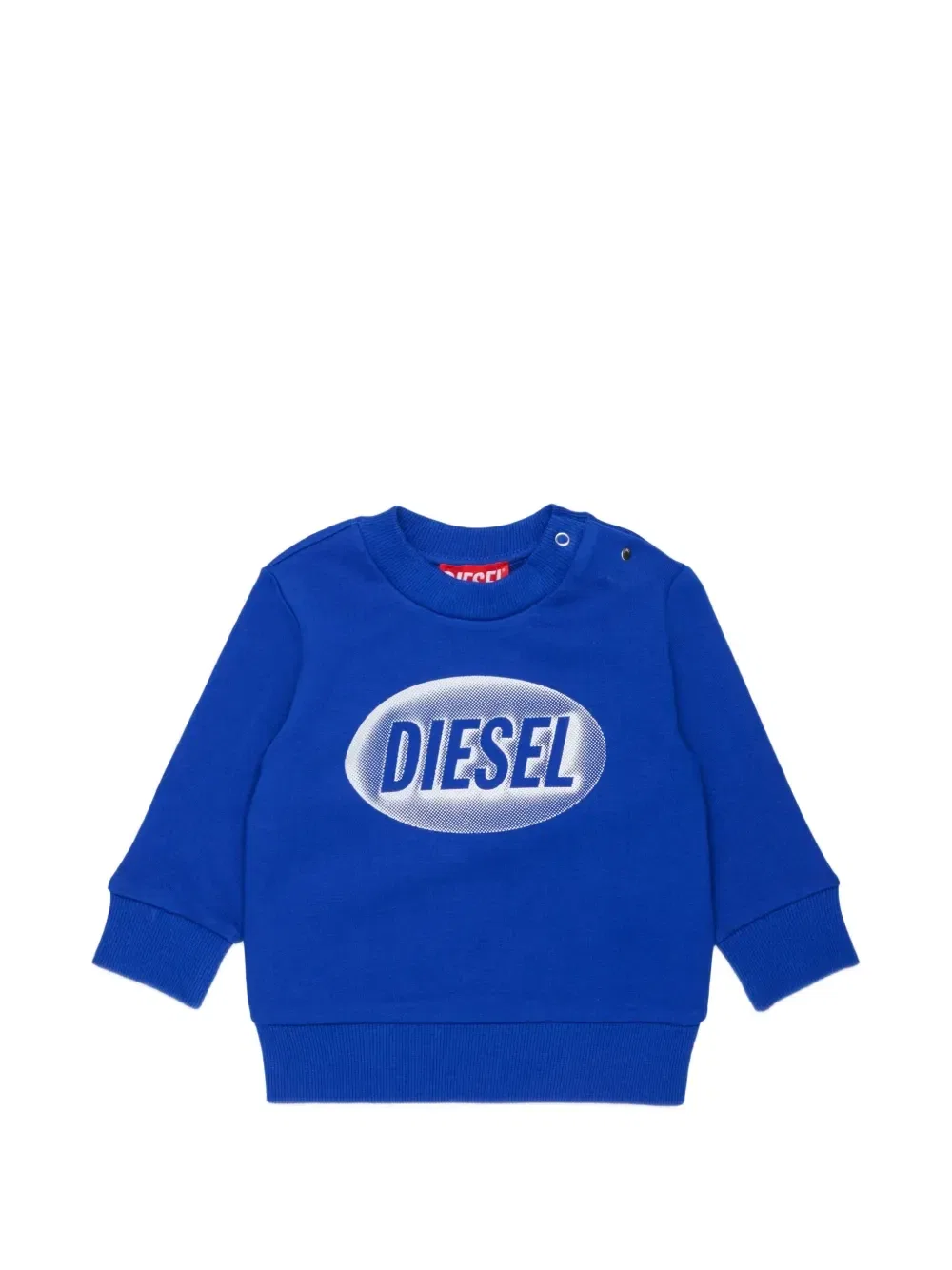 Худи с круглым вырезом и логотипом Diesel Kids, синий
