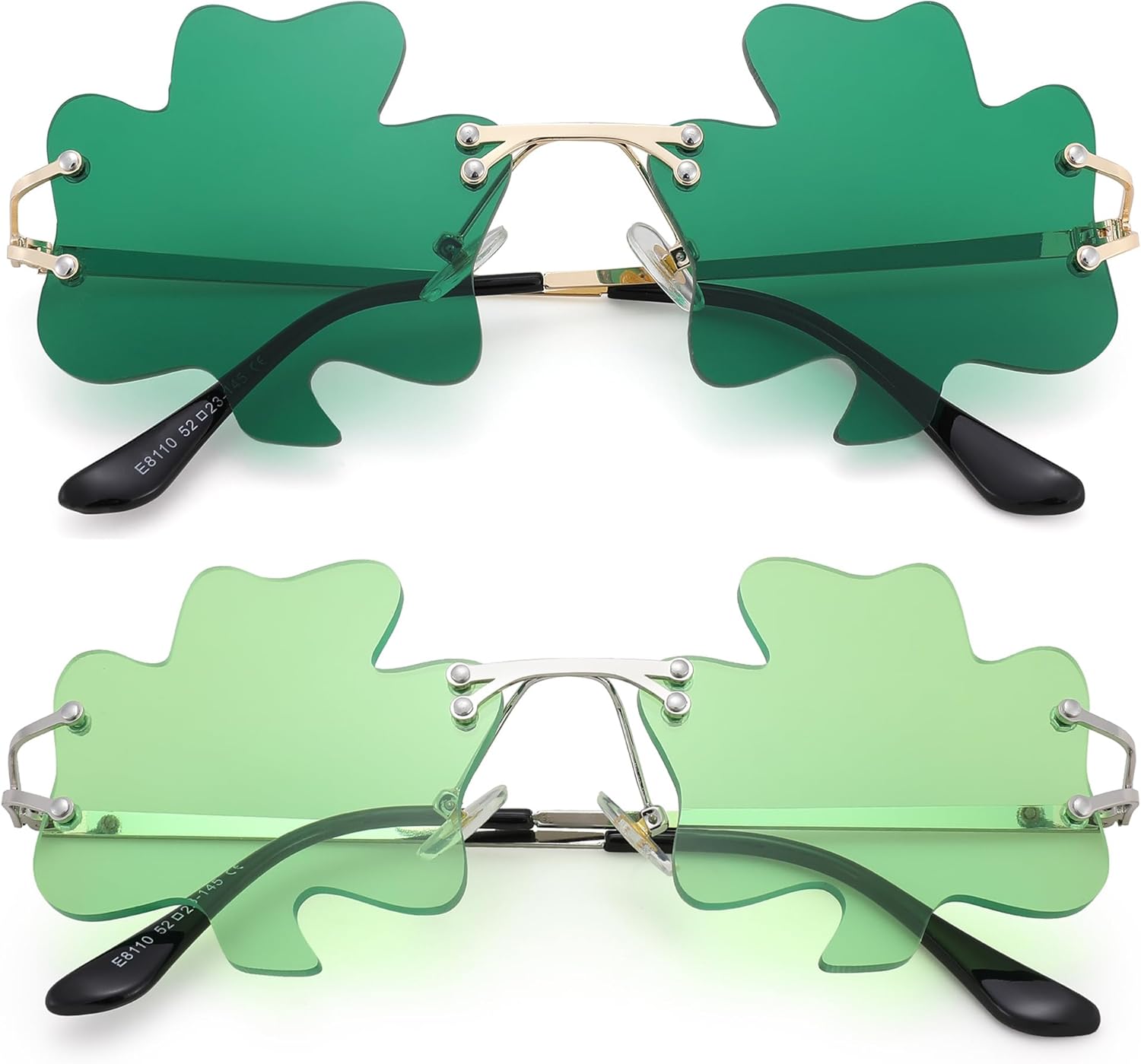 

Аксессуары ко Дню Святого Патрика: солнцезащитные очки с клевером, ирландским клевером, четырехлистным узором и зелеными линзами, карнавальные очки GLARDEFE, Green + Green