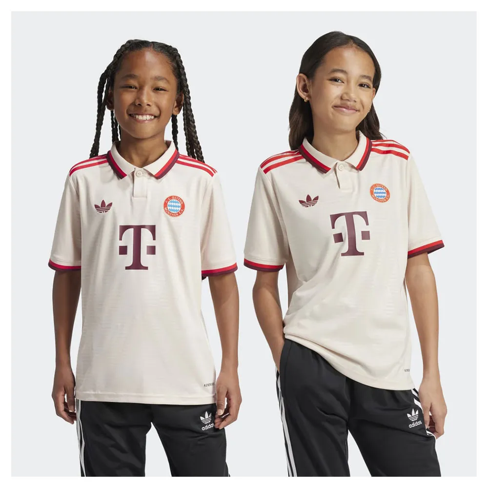 

Футболка с коротким рукавом adidas FC Bayern Munich 3 Stripes 24/25 Third junior, бежевый