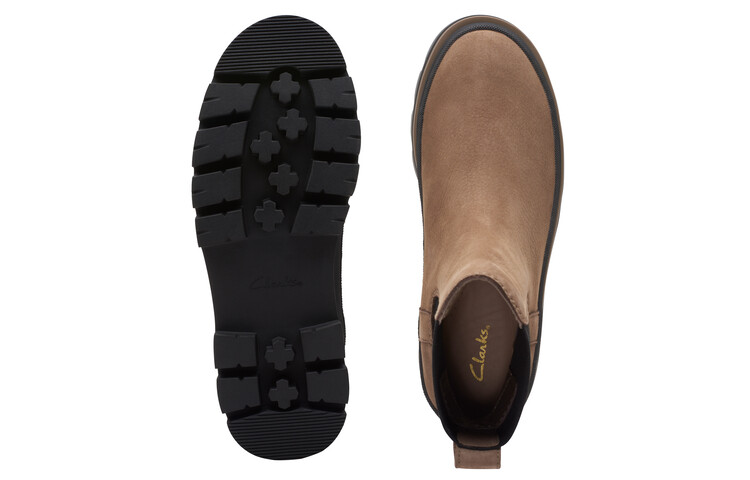 Ботинки женские Clarks высокие, коричневый/черный — фото 4