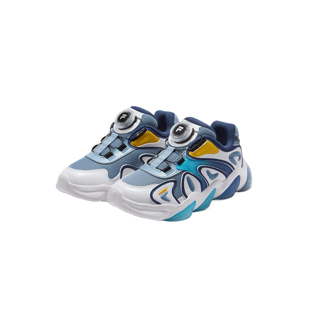 Heritage FHT Low top детские повседневные кроссовки для детей 3-7 лет FILA KIDS, синий/белый — фото 4