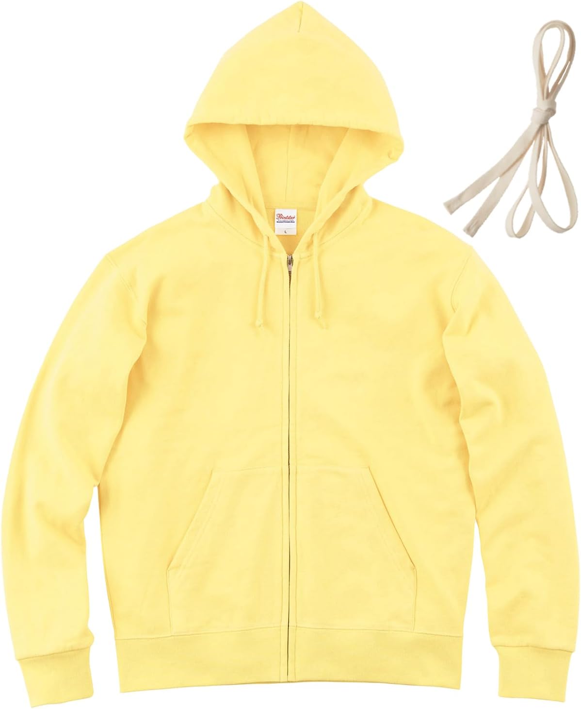 

Мужская толстовка Printstar 00189-NNZ, 273 г, на флисовой подкладке, стандартный капюшон с застежкой-молнией, светло-желтый