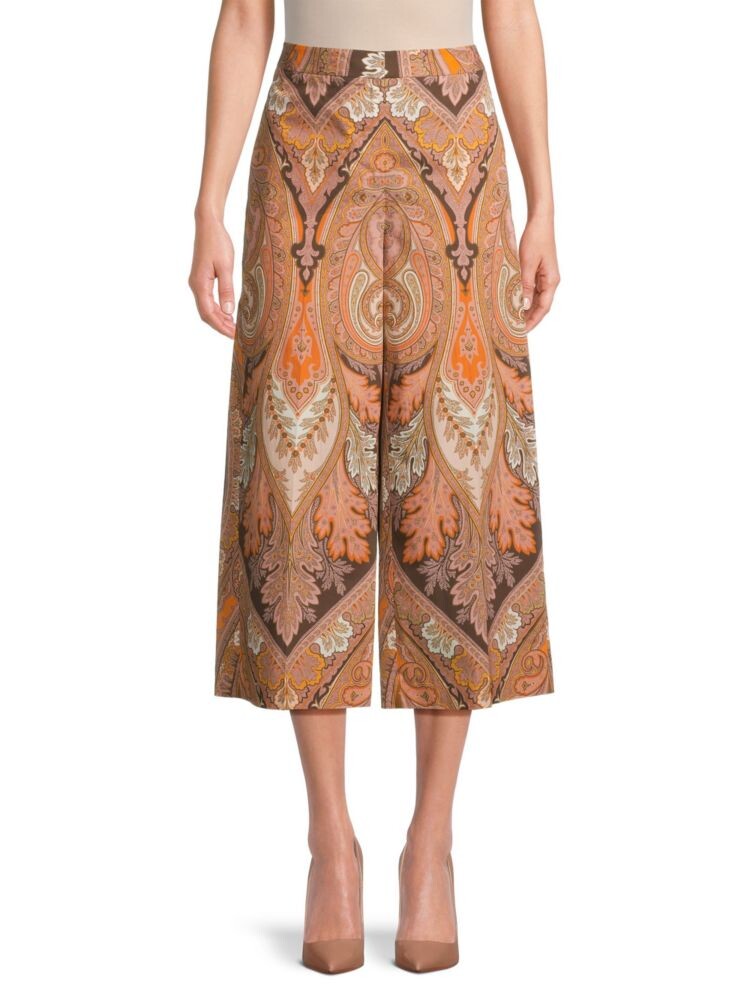 

Укороченные брюки Laura с пейсли Kobi Halperin, цвет Brown Multicolor