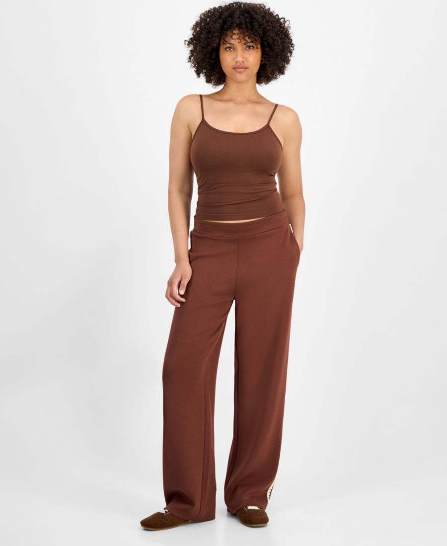 

Женские уютные брюки-кюлоты с декоративной строчкой, размеры PXS-XXL And Now This, Brown