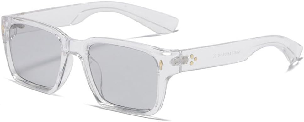 

Винтажные прямоугольные солнцезащитные очки для мужчин, из смолы, с прозрачными линзами, женские голубые солнцезащитные очки, ретро-стиль, SUN453 Generic, Mtyj043 Grey Clear