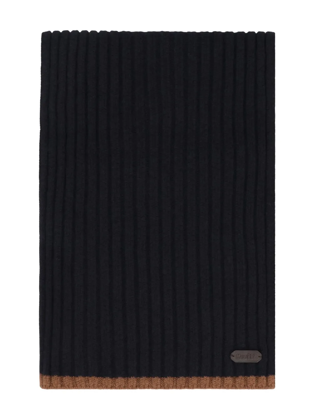 

Прямоугольный шарф ребристой вязки Moorer, черный