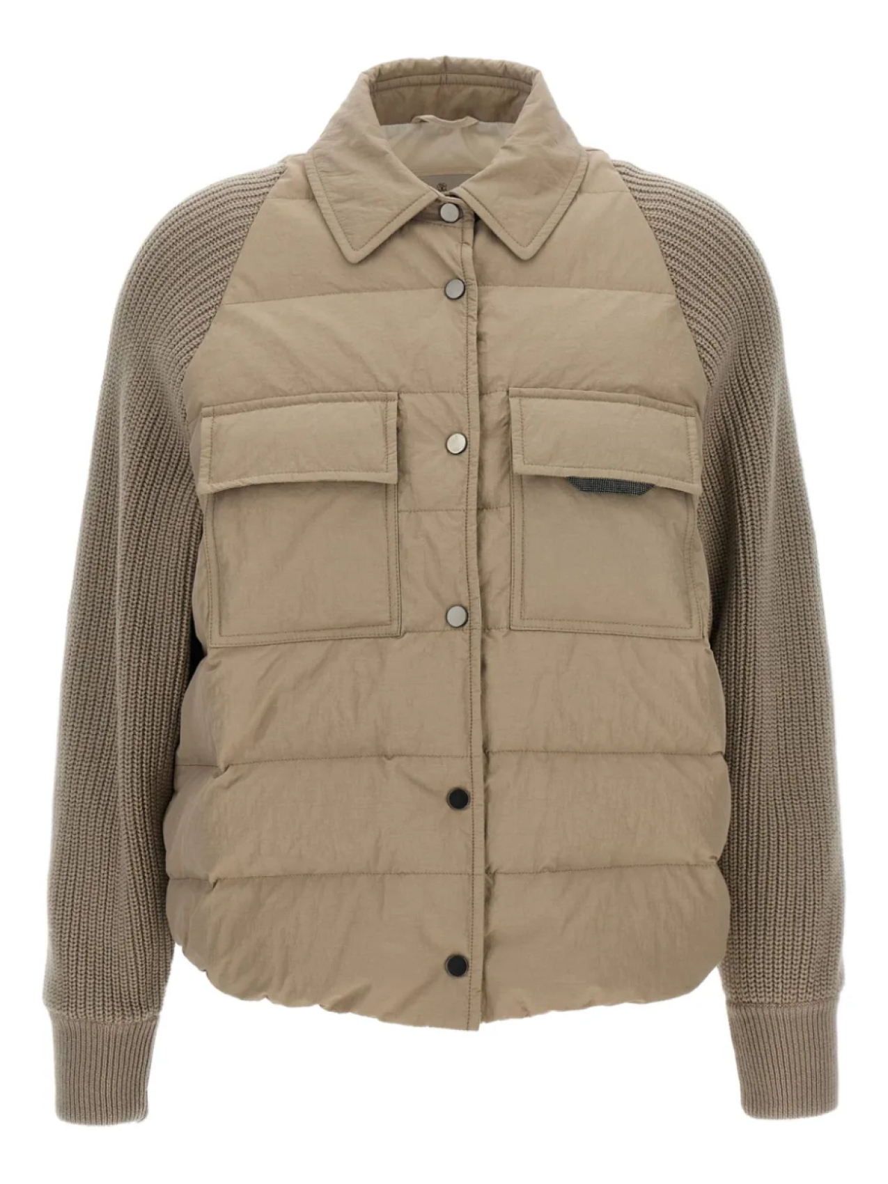 

Стеганая куртка Brunello Cucinelli, нейтральный