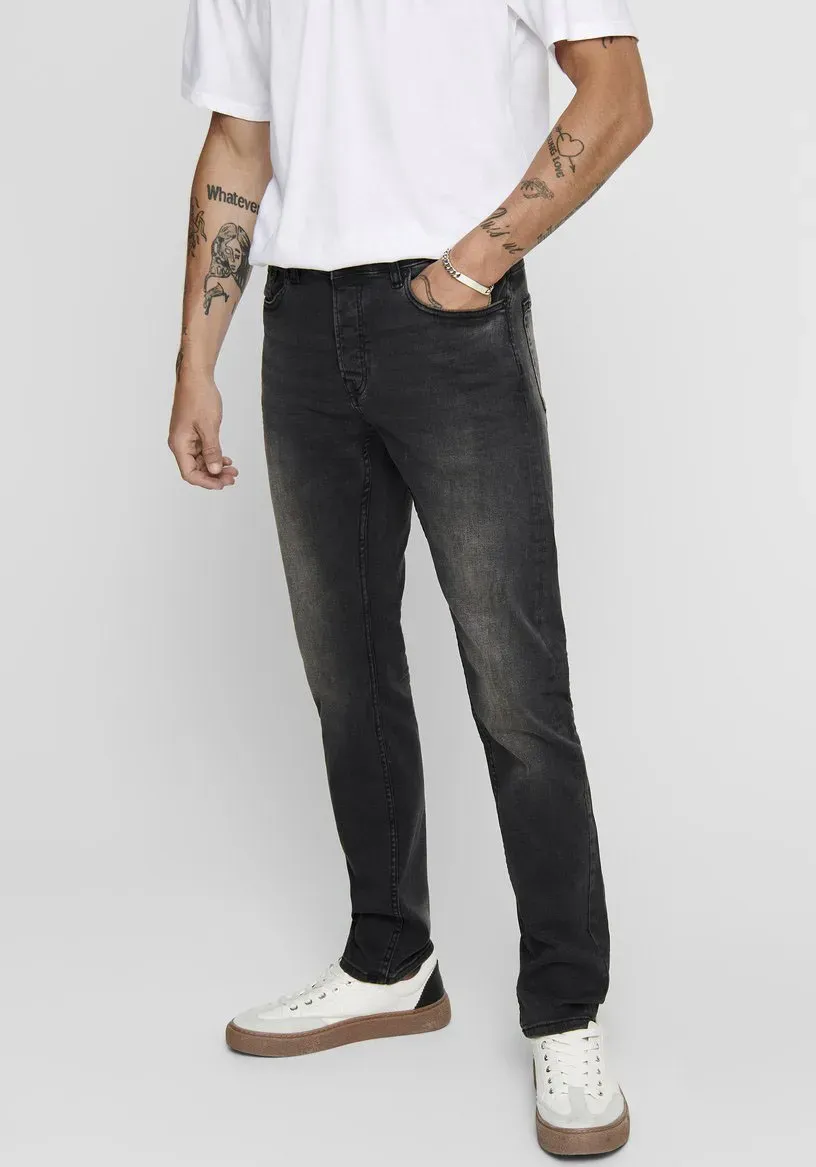 

Узкие джинсы ONLY & SONS "ONSLOOM SLIM LBD 8263 AZG DNM NOOS", серый