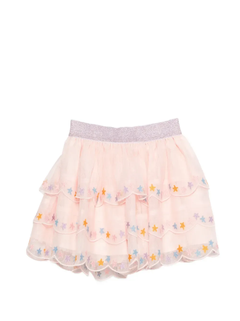 Многоярусная пачка с вышивкой в виде звезд Stella McCartney Kids, розовый — фото 2