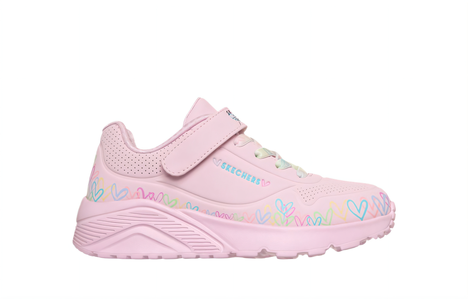 Skechers Kids JGoldcrown x UNO амортизирующие и дышащие низкие детские повседневные кроссовки light pink — фото 2