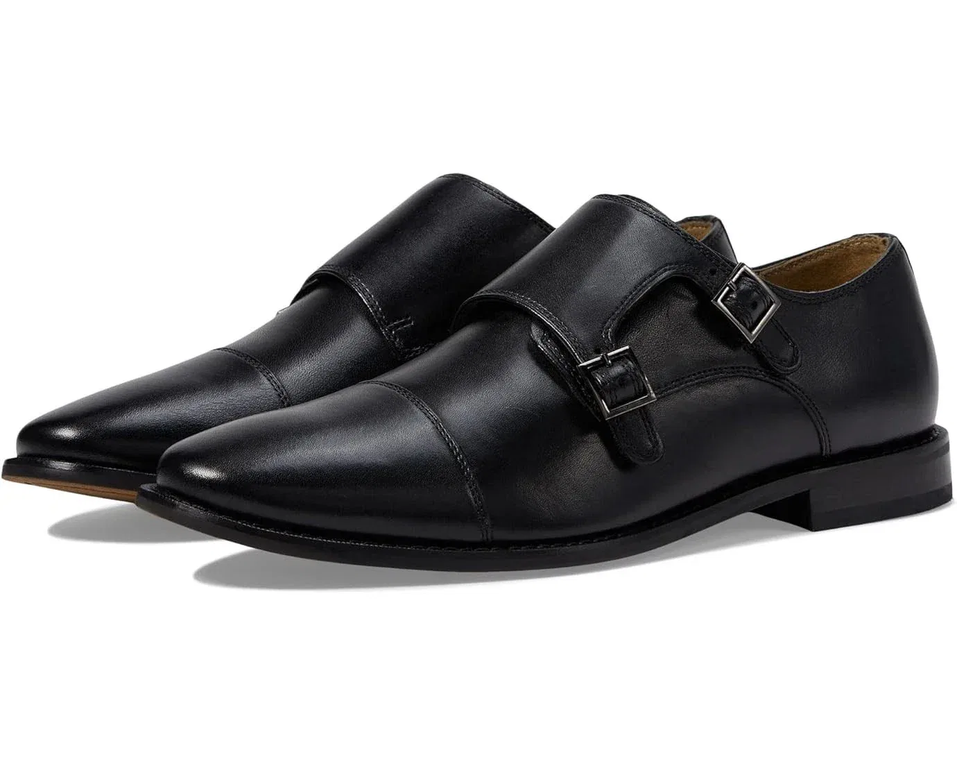 Мужские черные туфли Florsheim Montinaro с двойной пряжкой VER1080
