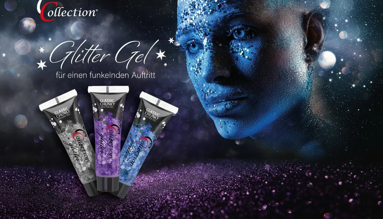 Гель-глиттер для лица и тела Cologne Collection «Chunky Glitter Gel» Cologne Collection, Turquoise — фото 3