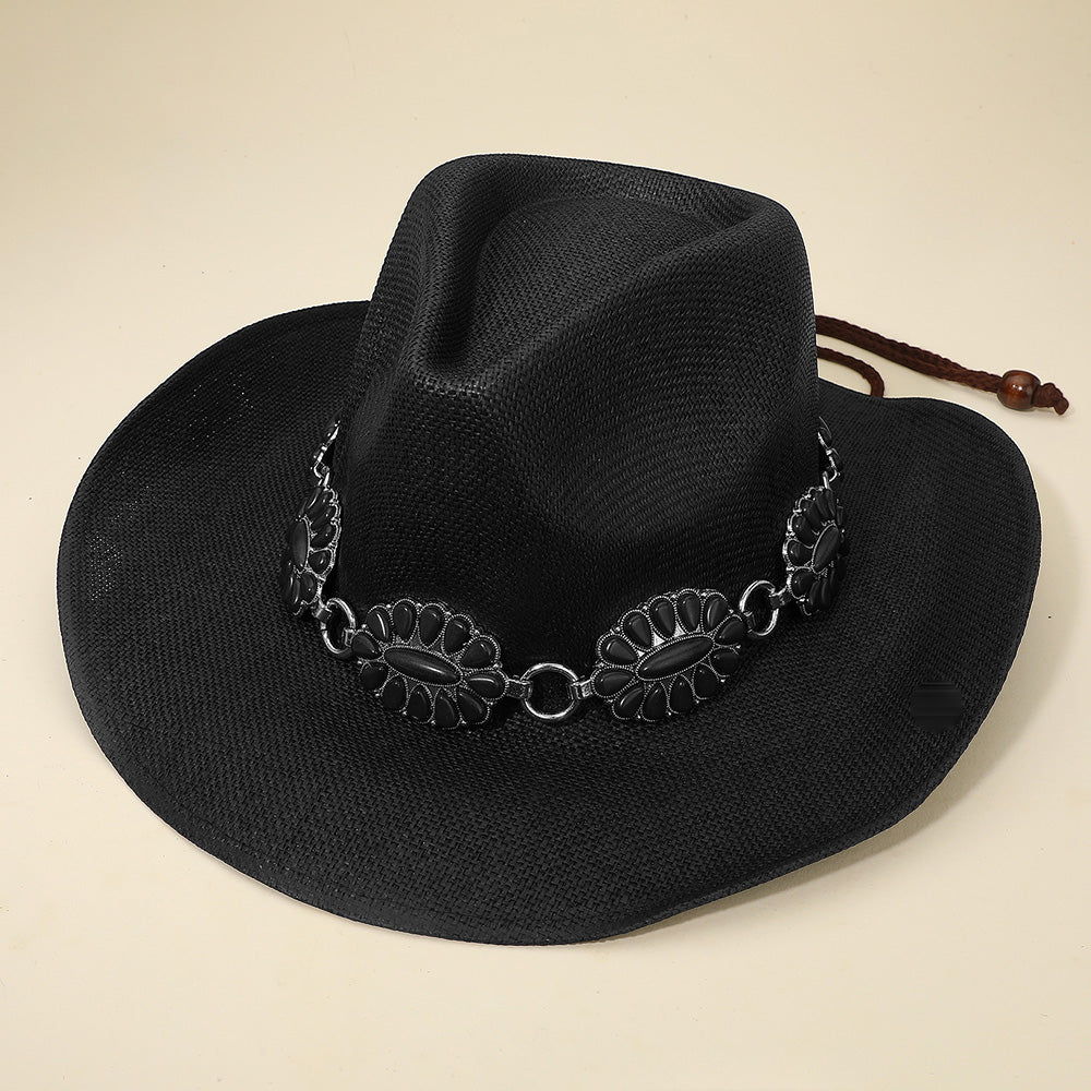 

Ковбойская фетровая шляпа Western Linked Concho Band Fashnzfab, черный