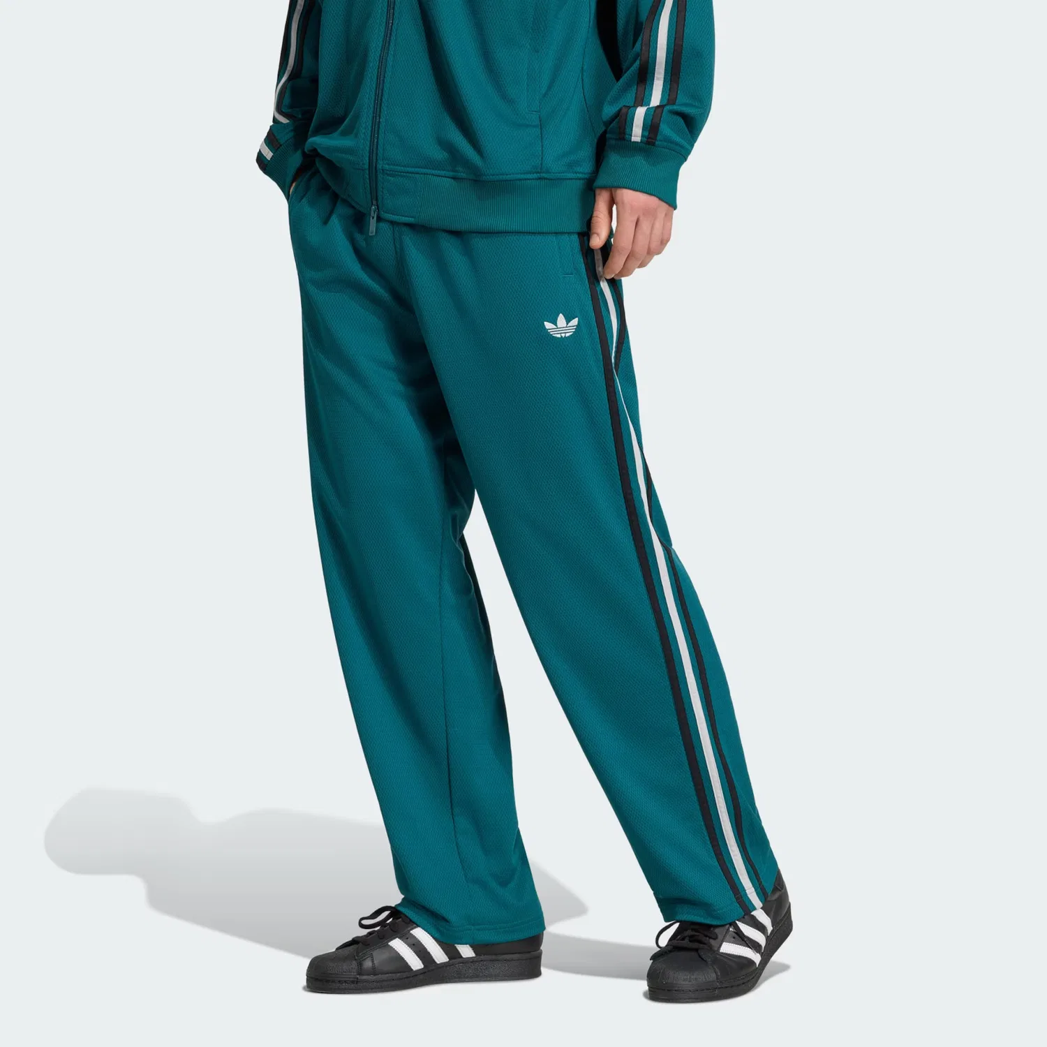 Adidas Originals Брюки свободного кроя Adicolor изумрудного цвета — фото 2