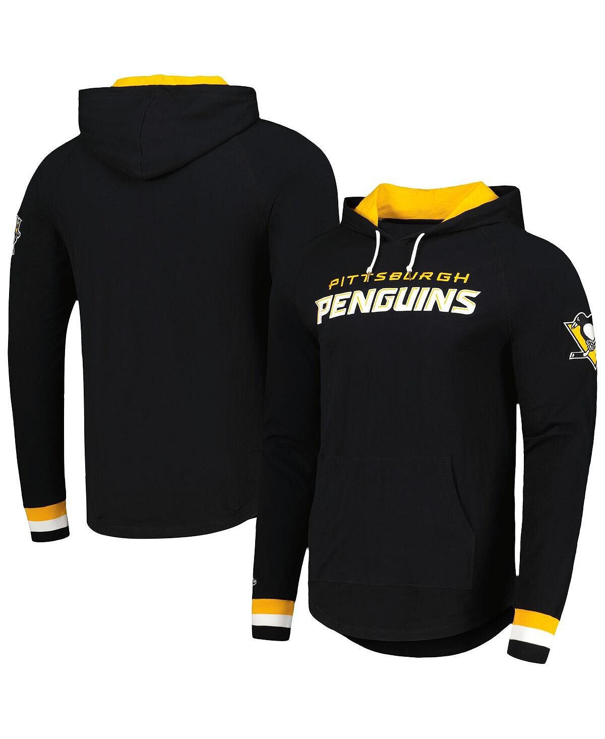 

Мужская черная футболка с длинным рукавом с капюшоном Pittsburgh Penguins Legendary Slub Mitchell & Ness, Черный, Мужская черная футболка с длинным рукавом с капюшоном Pittsburgh Penguins Legendary Slub Mitchell & Ness
