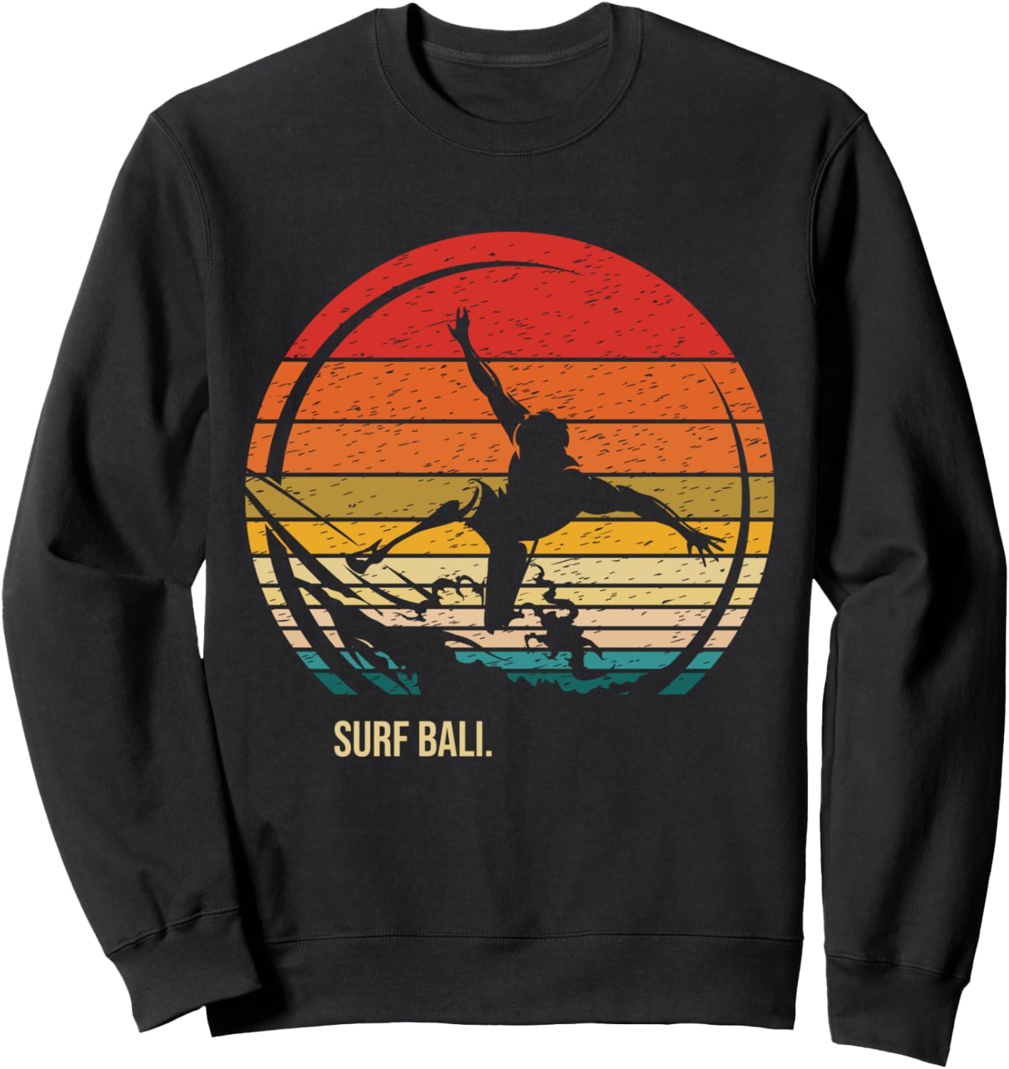 

Толстовка для серфинга Surf Bali Indonesia в стиле ретро Surf Bali Indonesia Destination Vacation Tees, черный