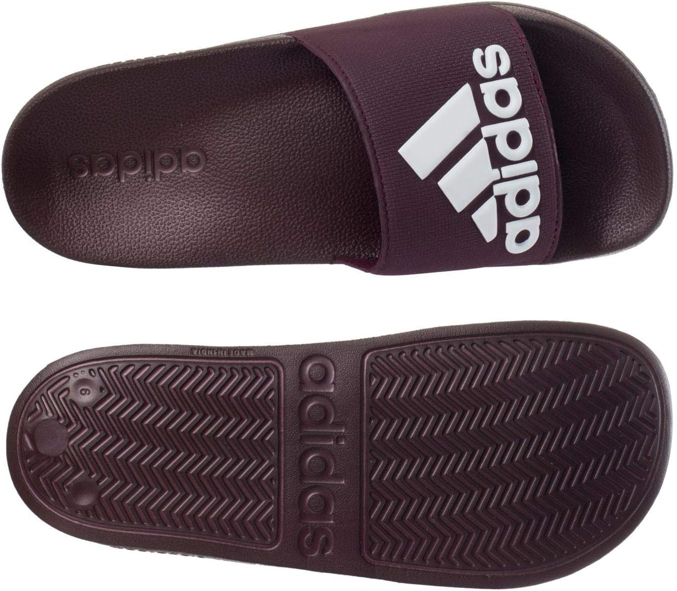 Мужские сандалии adidas Originals AdiletteSlide, белый/бордовый — фото 2