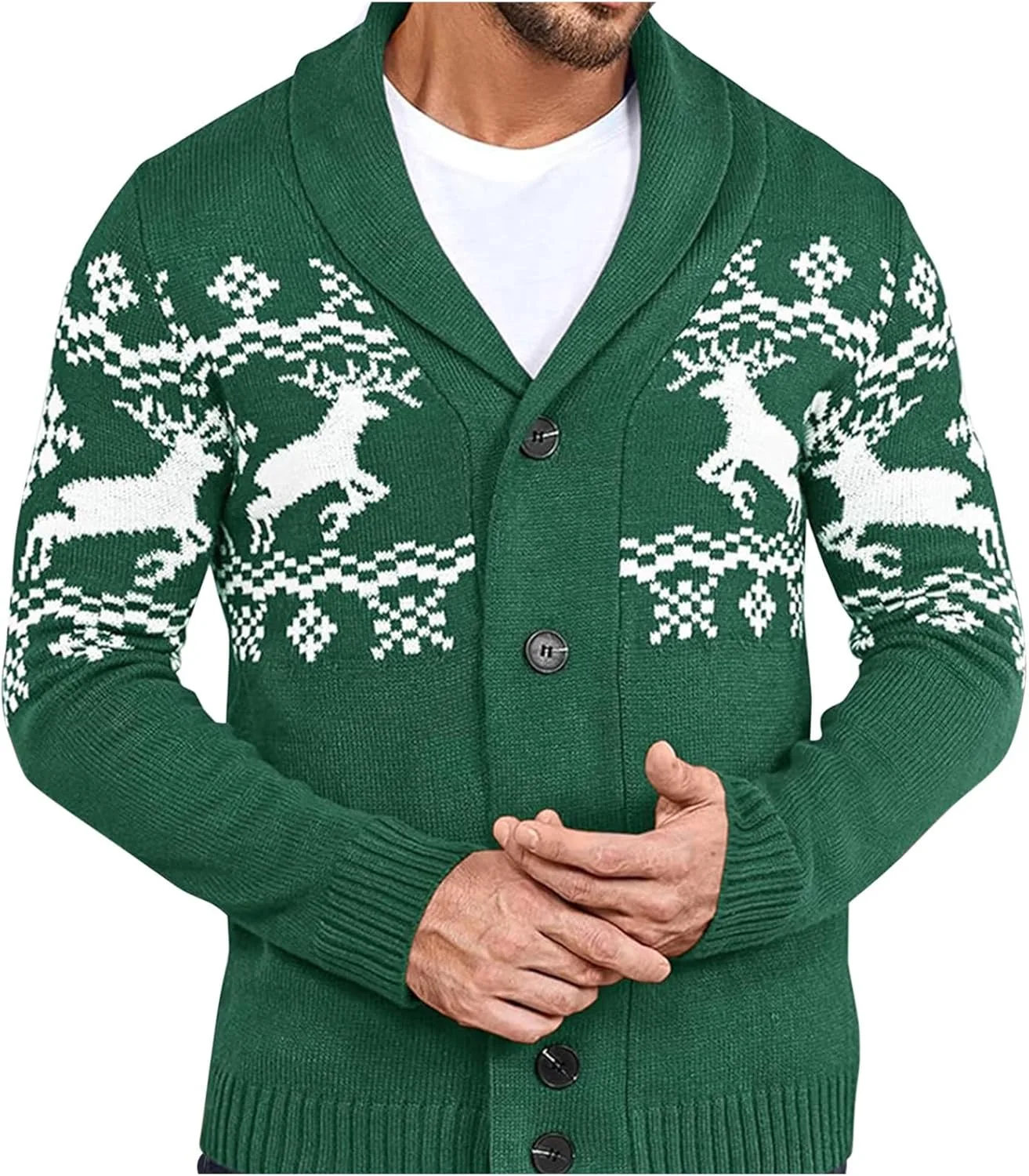 

Мужской кардиган Cambkatl с воротником-шалью, Slim Fit, на пуговицах