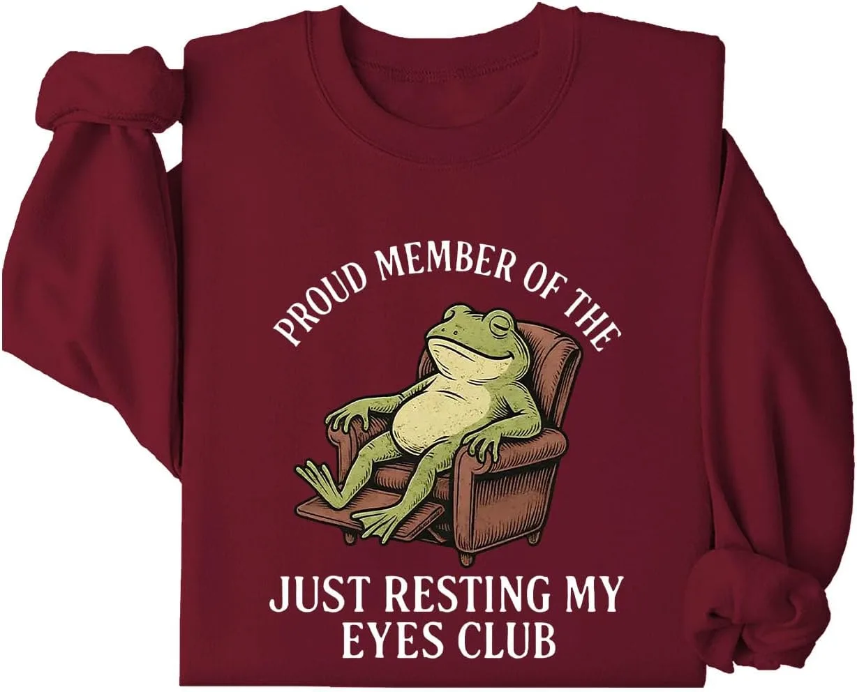 

Толстовка с лягушкой Just Resting My Eyes Club MQZUO