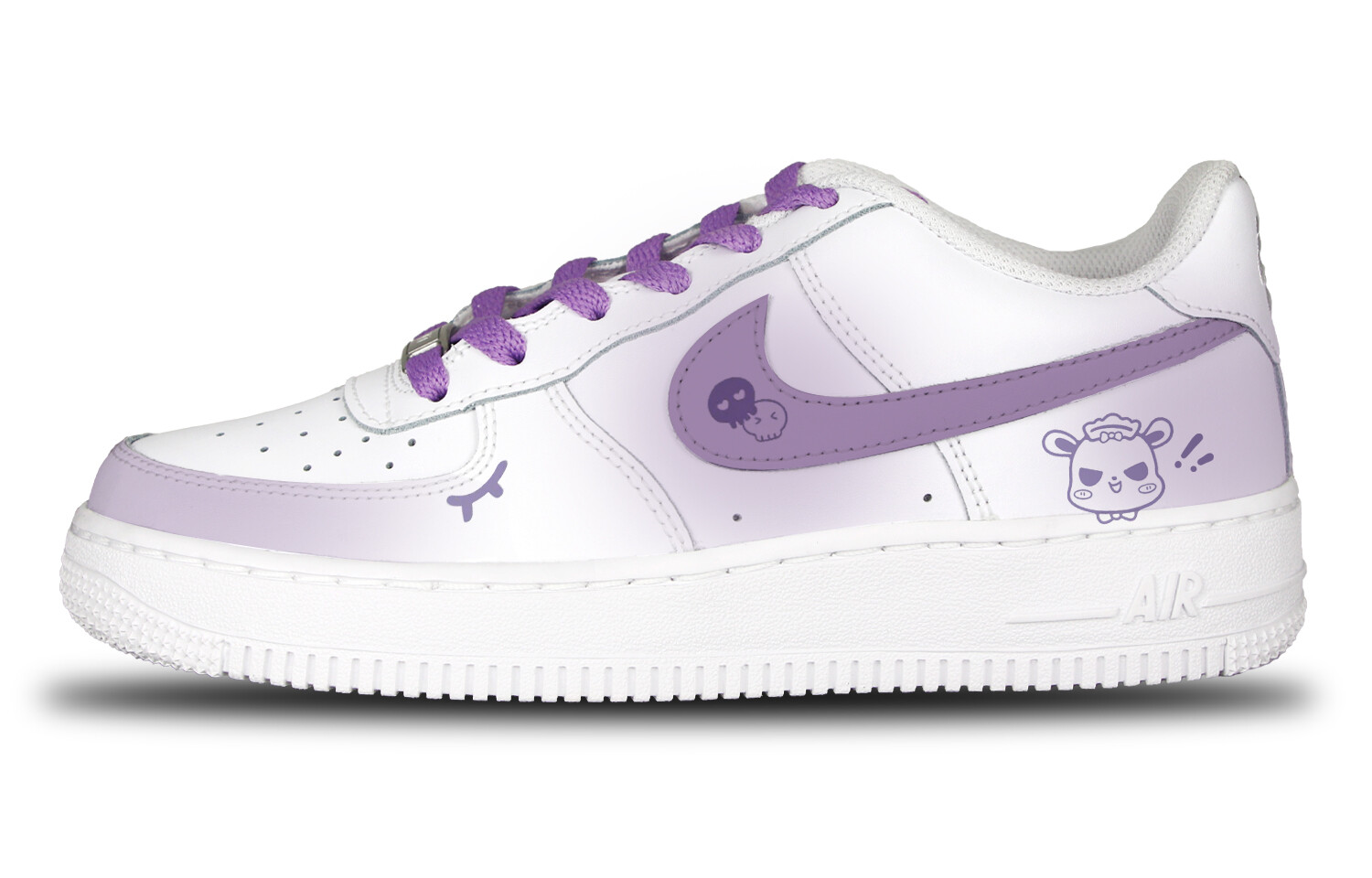 

Кроссовки Nike Air Force 1 Skateboarding Shoes Unisex Low-top White/purple, белый