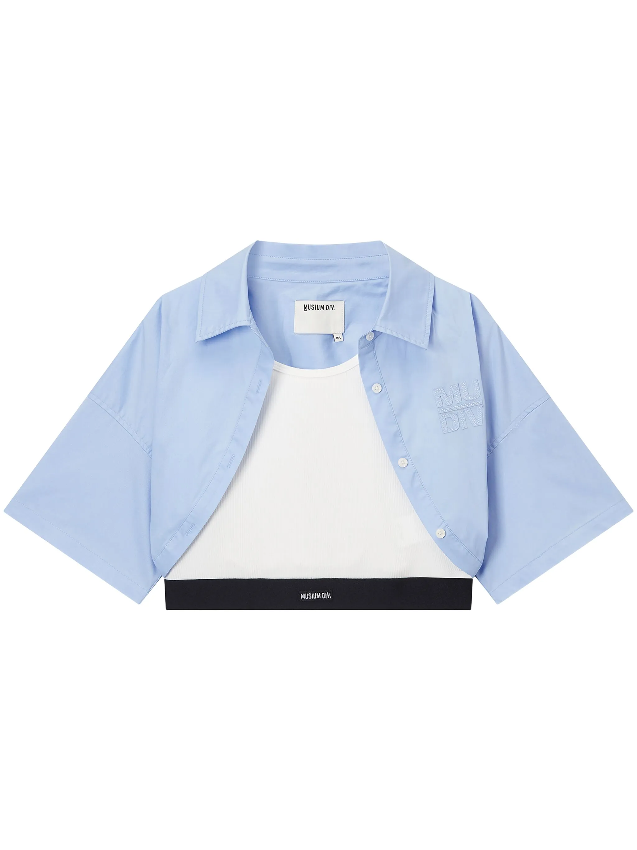 

Топ с логотипом Musium Div., синий