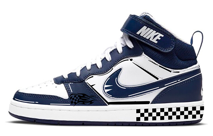 

Кроссовки Nike Skateboarding Shoes Women's Mid-top White/blue, синий