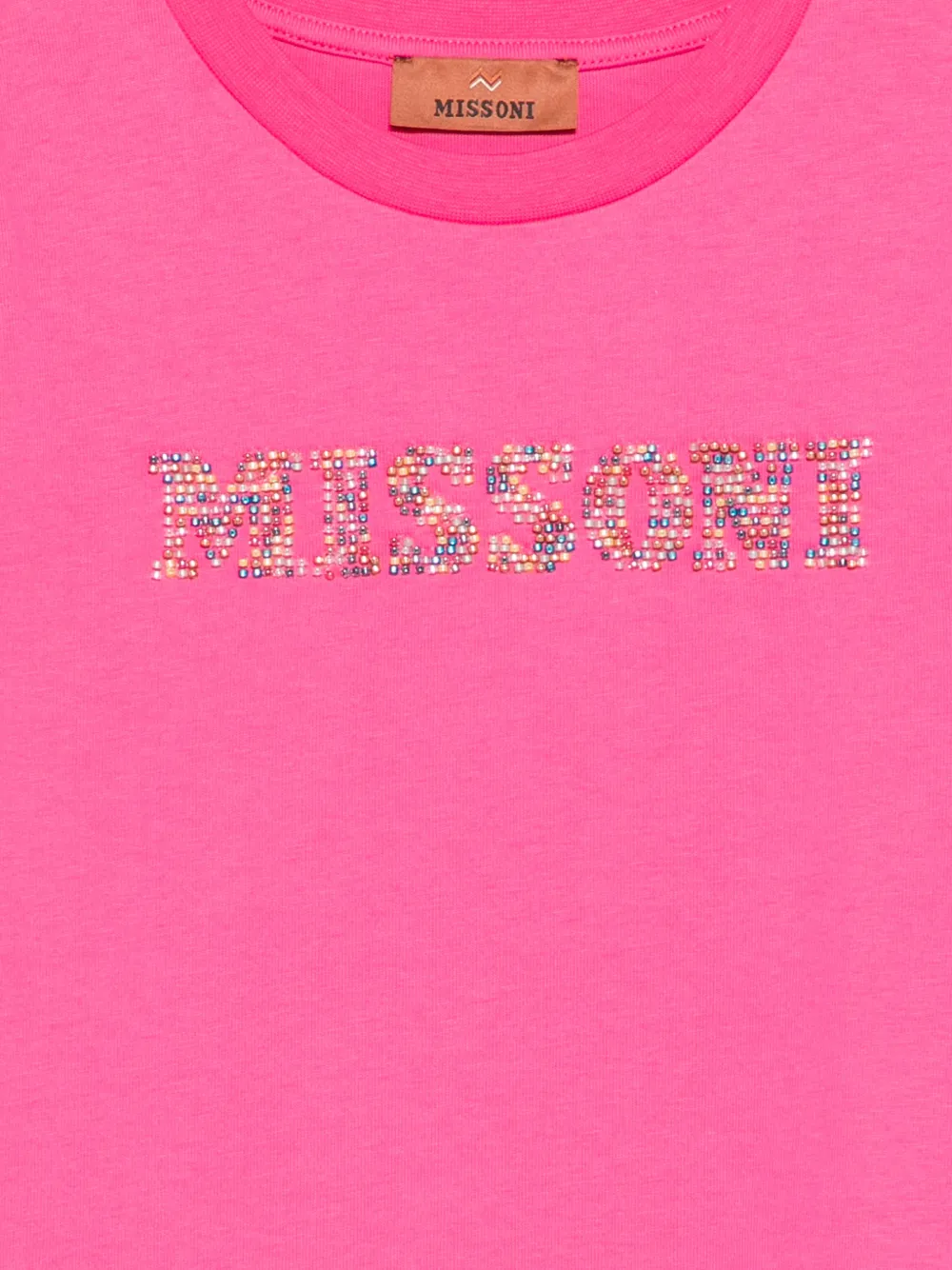 Футболка с украшениями Missoni Kids, розовый — фото 3