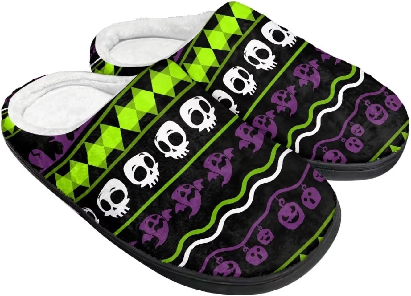 

Хлопковые тапочки на Хэллоуин и Рождество для женщин и мужчин, мягкие, теплые, нескользящие, домашние тапочки, дорожные тапочки Buxolandt, Halloween Print