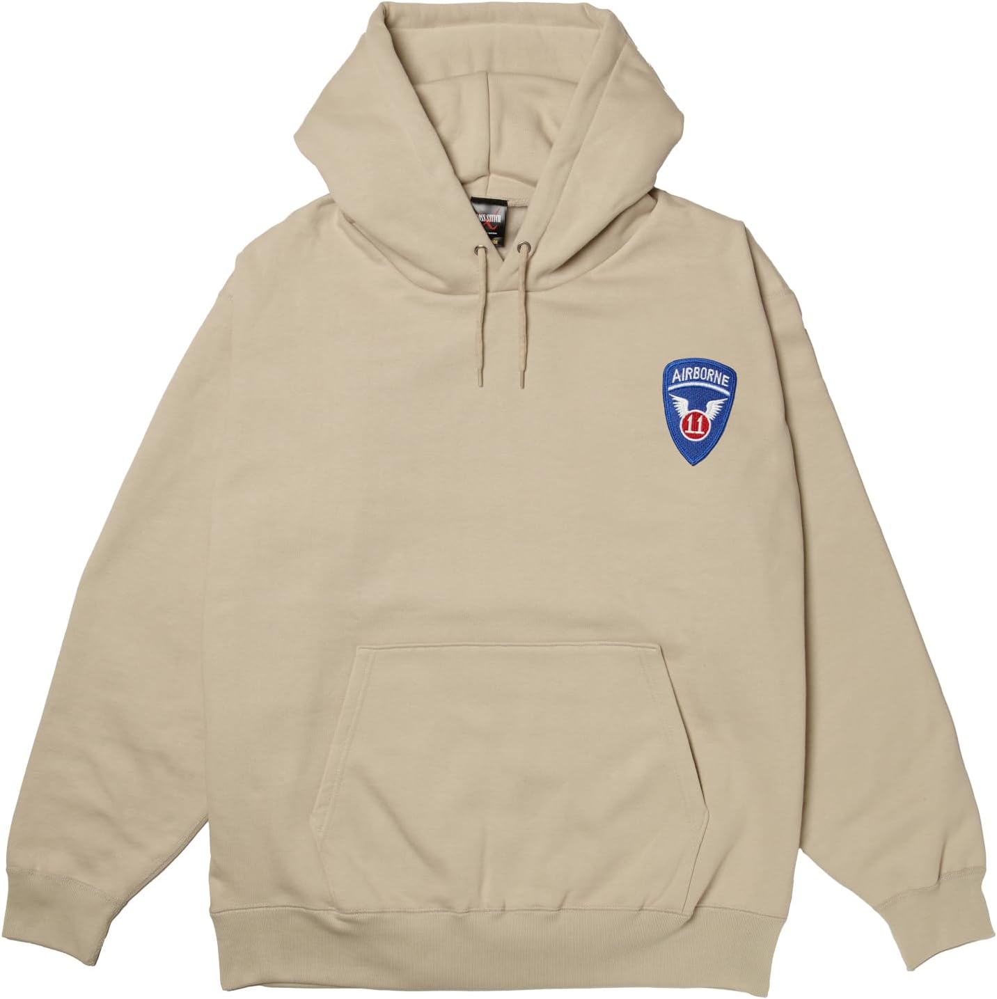 

Толстовка с капюшоном в стиле F, нашивка с гербом армии США, флисовая подкладка, пуловер, цвет: серый (stone) F-Style