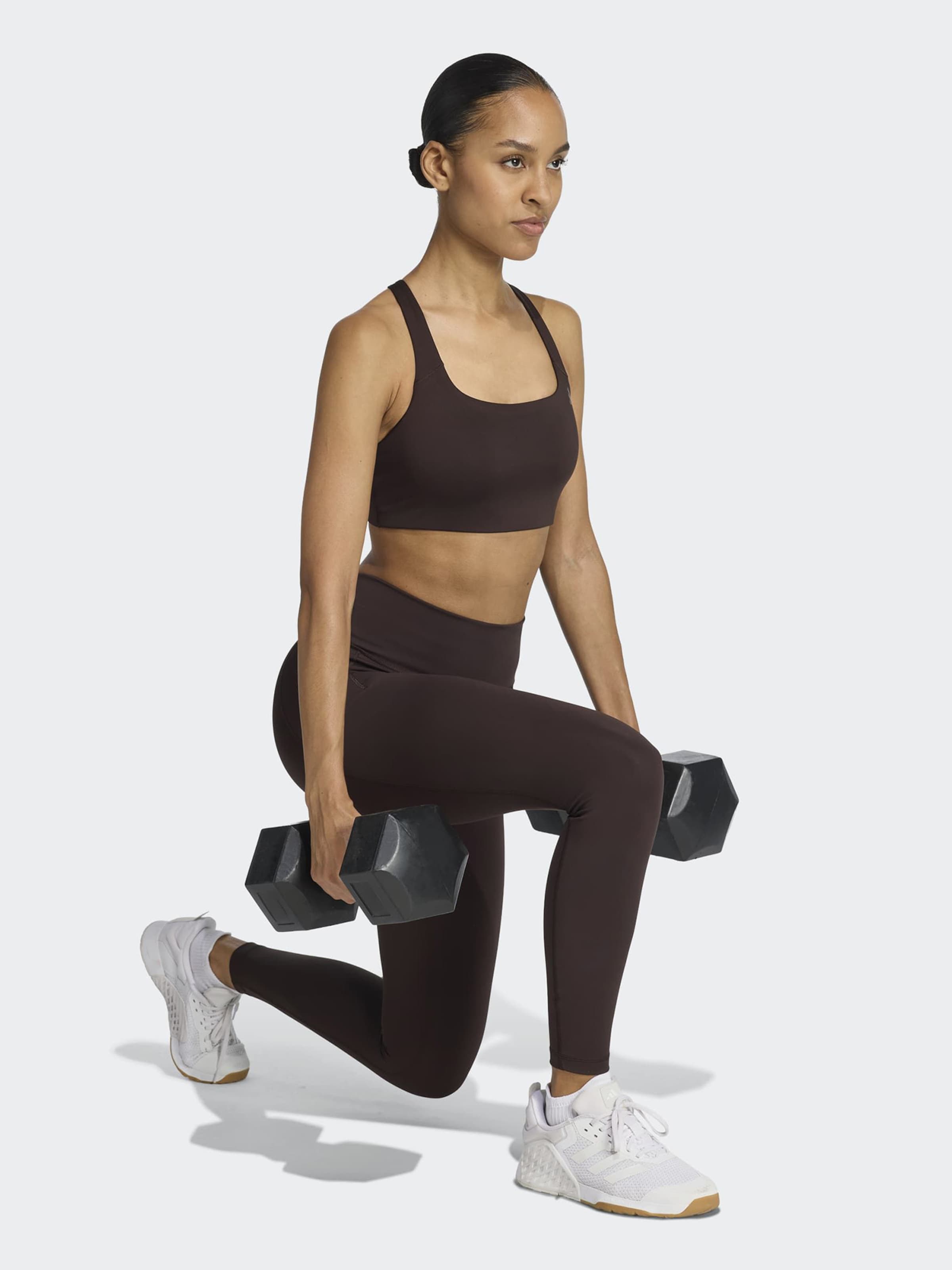 Adidas Performance Узкие спортивные штаны в темно-коричневом — фото 2