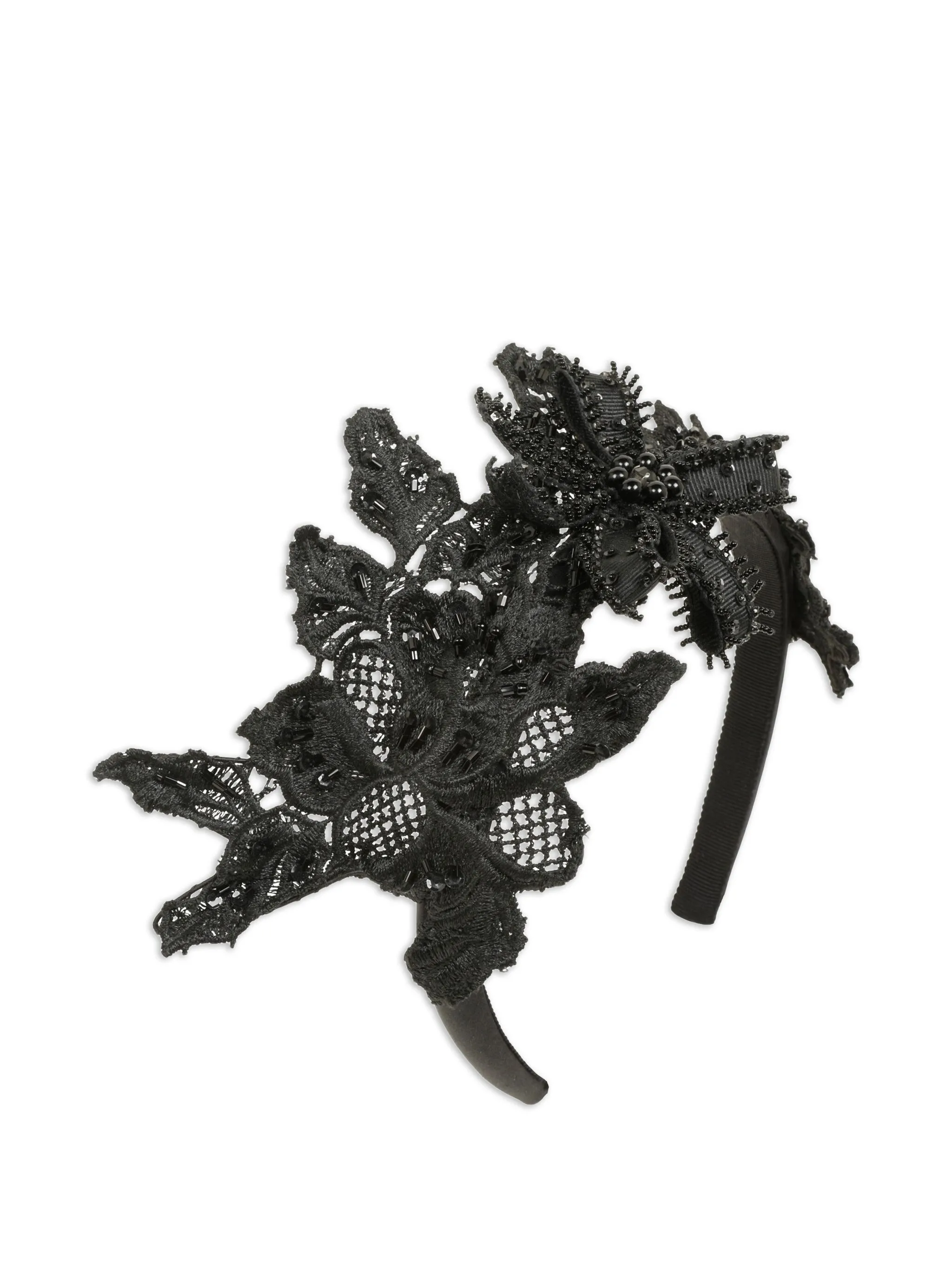 

Ободок Alberta с цветочным декором Jennifer Behr, черный