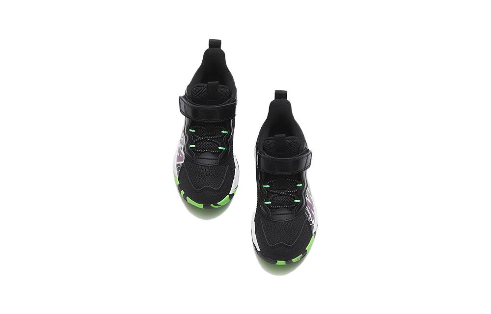 Анта Windhole Cushioning Mid-Top детские баскетбольные кроссовки черно-зеленые для детей 3-7 лет Antakids — фото 4