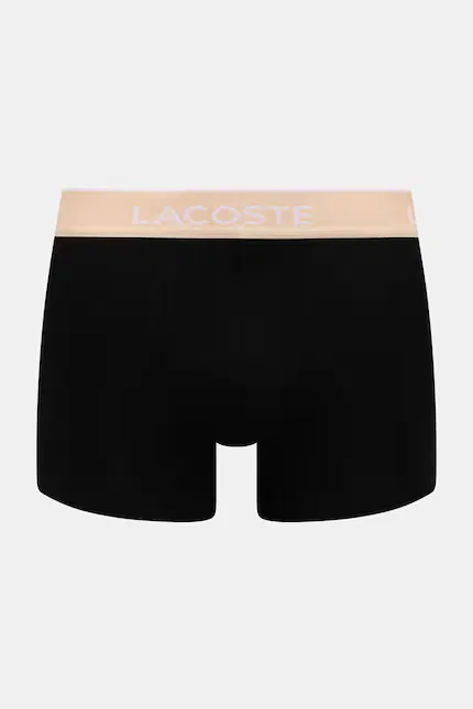 Боксеры мужские из мягкого хлопка 3 шт Lacoste, черный — фото 2