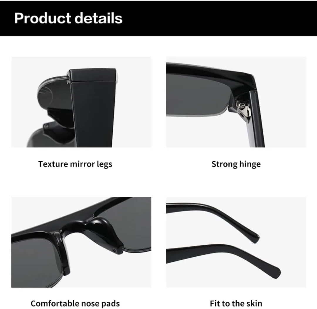 

Винтажные маленькие прямоугольные солнцезащитные очки для женщин, защита от УФ-излучения UV400, модные очки для мужчин в полуободковой оправе TVTBBVV, Leopard Clear