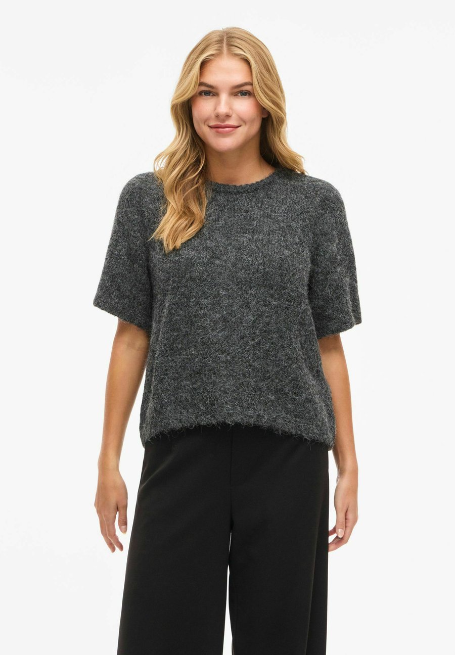 

Футболка VILA VIMARLEY KURZARMELIGER, Dark Grey Melange/Mottled Dark Grey, Серый, Футболка VILA VIMARLEY KURZARMELIGER, Dark Grey Melange/Mottled Dark Grey