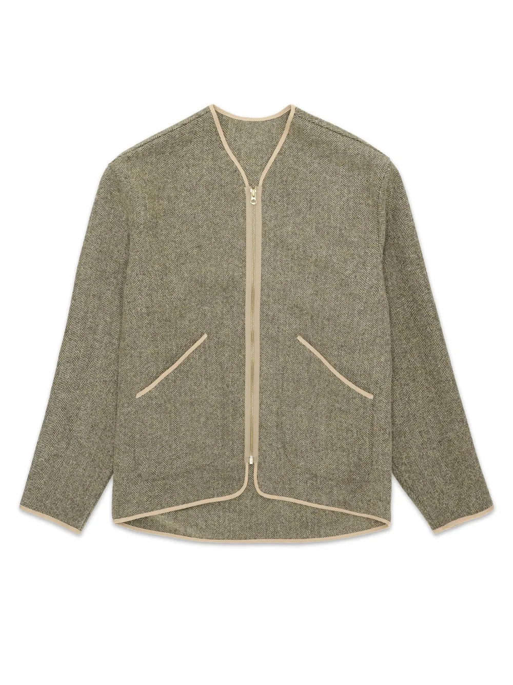 

Кардиган на молнии с узором "елочка" Fortela, зеленый