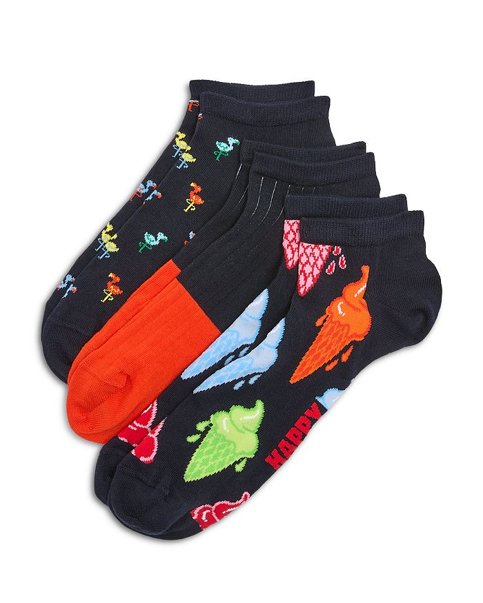 

Низкие носки, 3 пары Happy Socks, синий