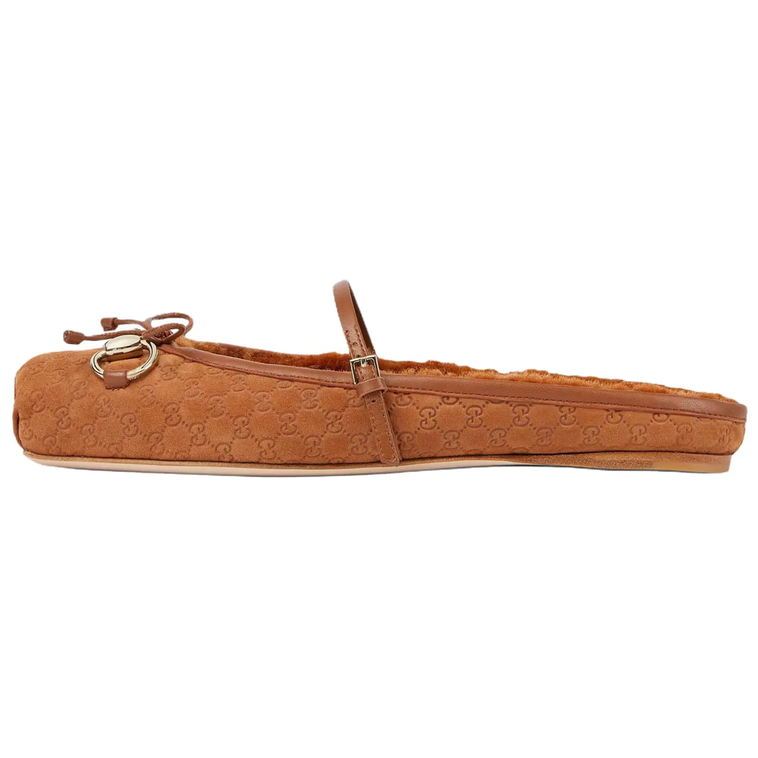 GUCCI Horsebit закрытые тапочки женские brown
