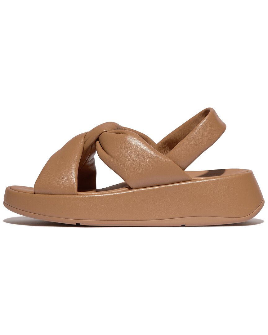 FitFlop F-Mode кожаные сандалии, коричневый — фото 2