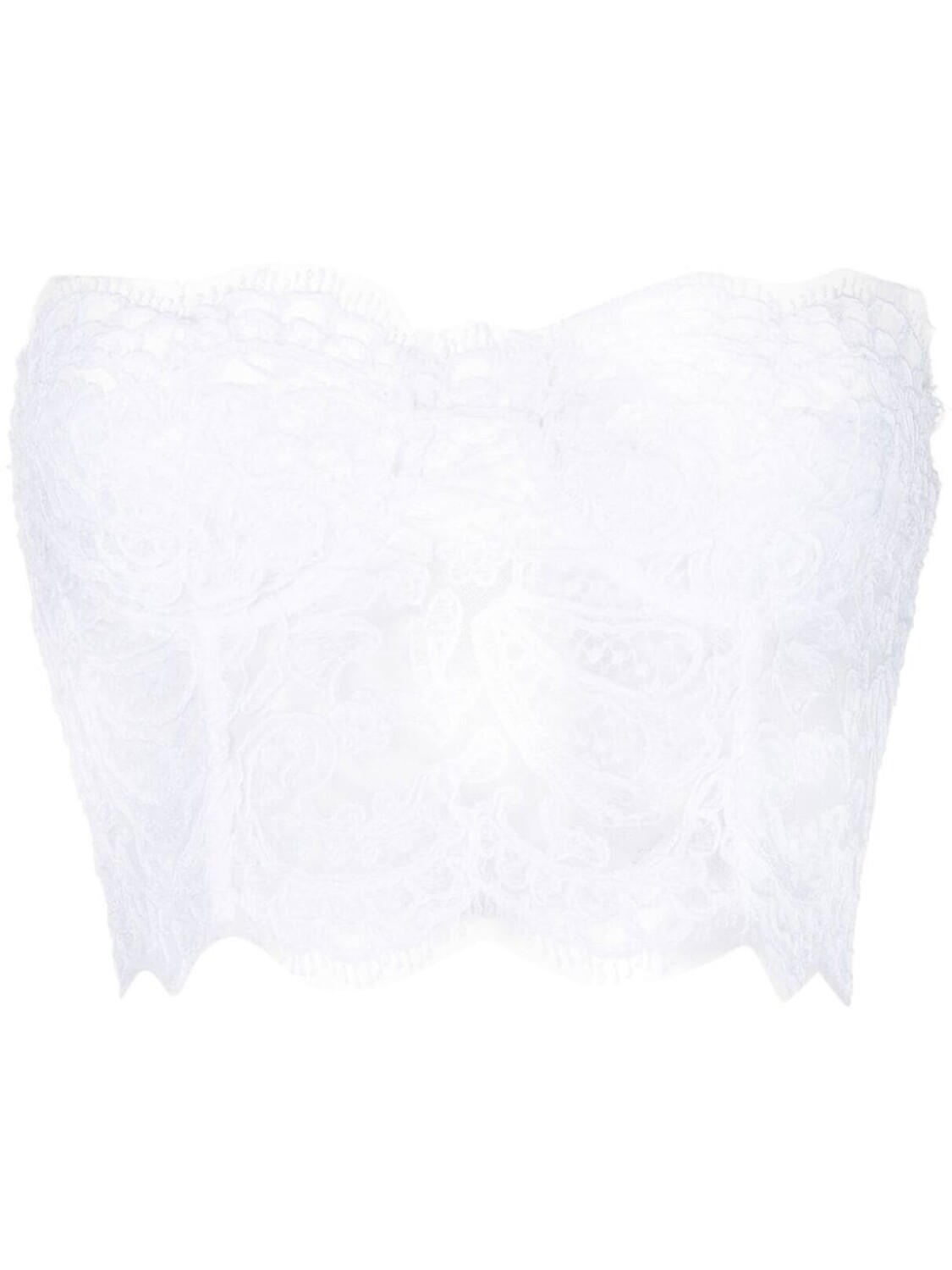 

Кружевной топ-бюстье Ermanno Scervino, белый