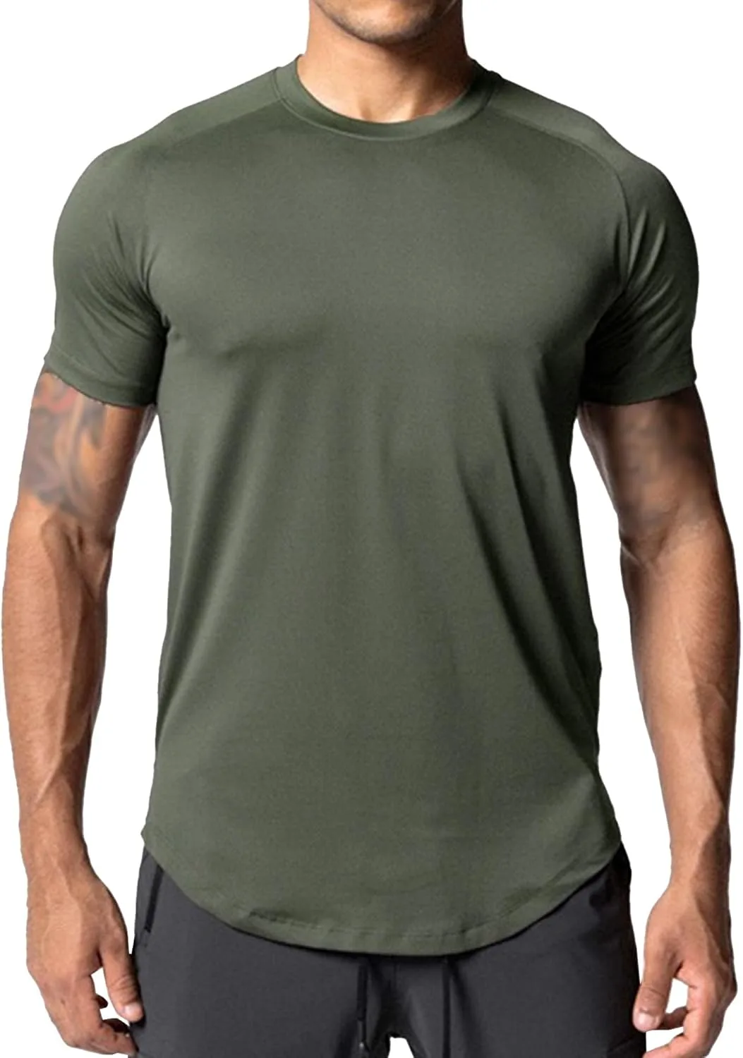 

Мужская футболка Casual Stretch Mesh для тренировок Aosufei