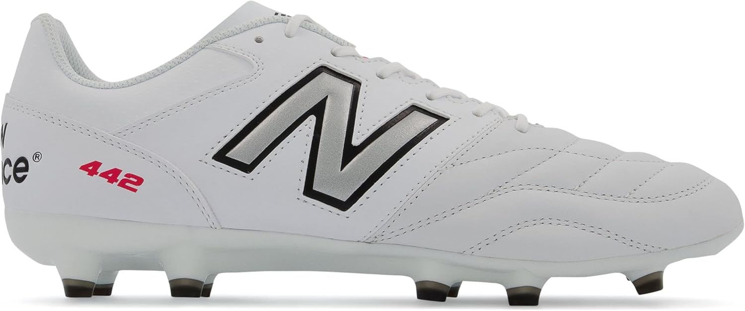 Футбольные бутсы New Balance Men's 442 V2 Team FG, белый/черный — фото 2