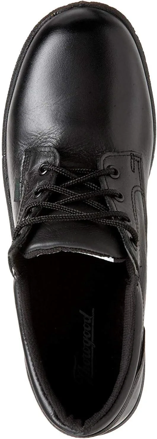 Мужские рабочие туфли Thorogood Soft Streets Plain Toe Oxford - премиальная черная кожа с удобной стелькой и противоскользящей подошвой; соответствует требованиям Berry и сертифицированы для почтовой доставки, черный — фото 4